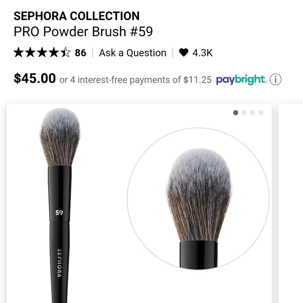NEW Sephora PRO Precision Powder Brush #59 - Picture 5 of 7